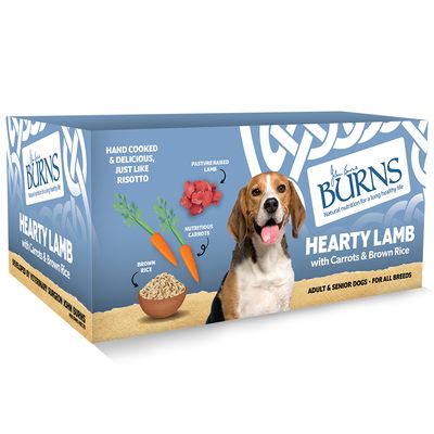 Burns Hearty Lamb Carrots and Organic Brown Rice Wet Dog Food Trays