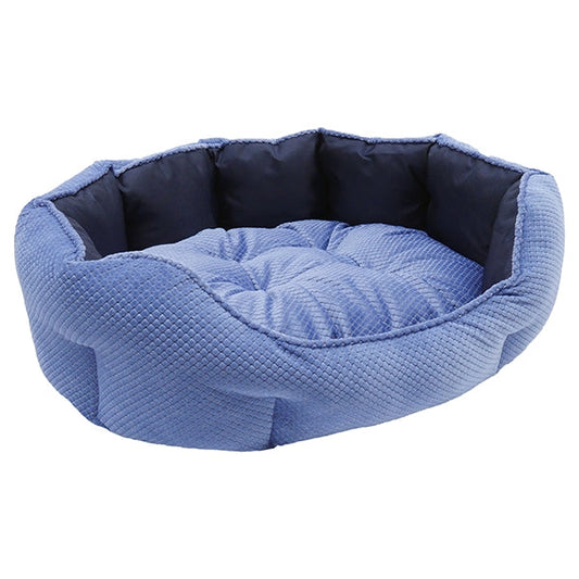 Rosewood Quilted Navy Water Resistant Dog Bed