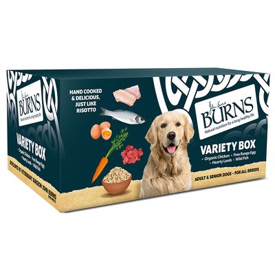 Burns Variety Box Wet Adult and Senior Dog Food Trays