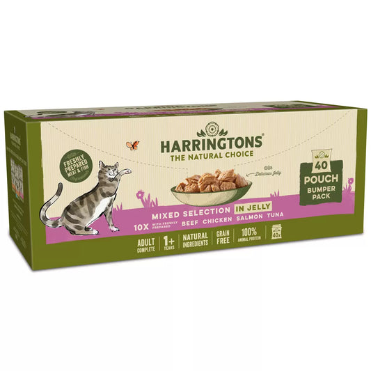 Harringtons Wet Mixed Pouch Selection in Jelly 40 x 85g