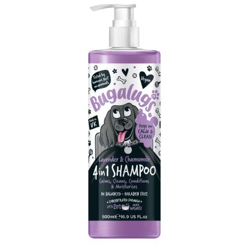 Bugalugs Lavender & Chamomile 4 in 1 Dog Shampoo 500ml