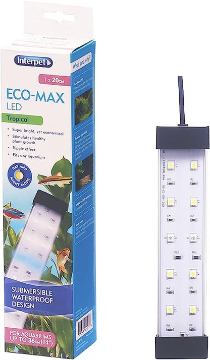 Interpet Eco-Max Led Bright Light, Plant Growth, Day & Night Mode, Blue & White LEDs