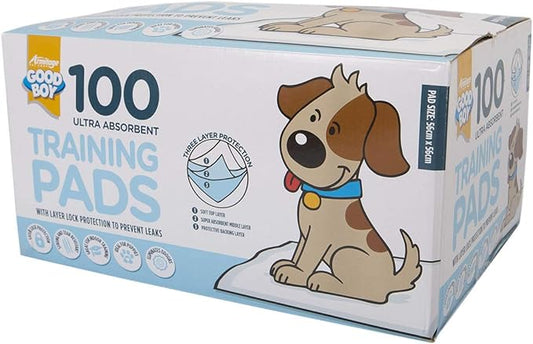 Good Boy Ultra Absorbent Puppy Training Pads Box of 100