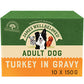 James Wellbeloved Adult Wet Dog Food Turkey in Gravy Multipack 10x150g Pouches