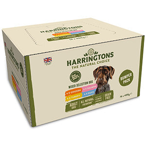 Harringtons Complete Grain Free Mixed Bumper Adult Wet Dog Food 16x400g Trays
