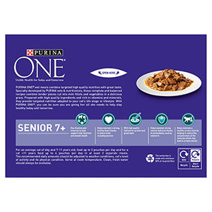 Purina ONE Wet 7+ Senior Cat Food Salmon and Ocean Fish 8x85g Pouches