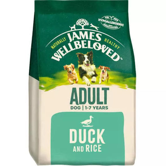 James Wellbeloved Complete Adult Dry Dog Food Duck and Rice 15kg