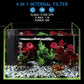 NO.17 Submersible Aquarium Internal Filter 8W, Adjustable Fish Tank Filter with 800 L/H Water Pump for 150-300L fish Tank