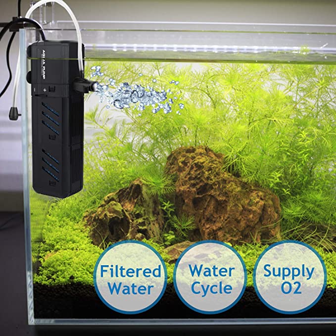 NO.17 Submersible Aquarium Internal Filter 8W, Adjustable Fish Tank Filter with 800 L/H Water Pump for 150-300L fish Tank