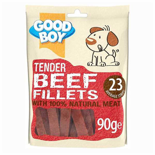 Good Boy Tender Beef Fillets - 90g