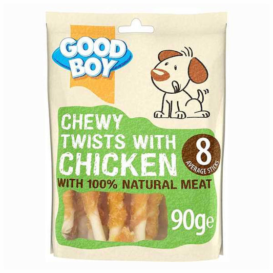 Good Boy Pawsley Chewy Twists Dog Treats - Chicken - 90g