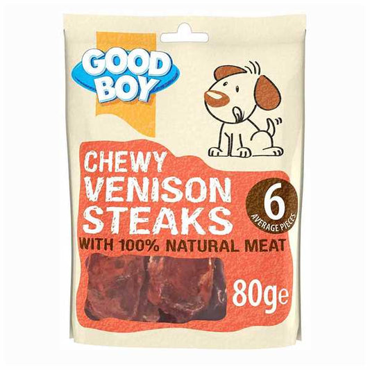Good Boy Pawsley Chewy Venison Steaks - 80g