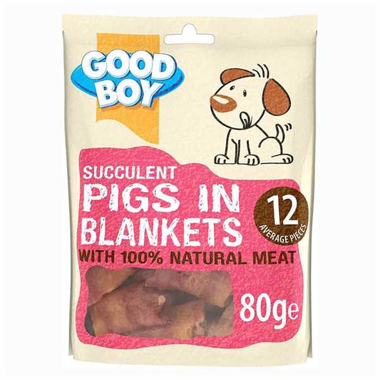 Good Boy Pawsley Pigs Festive in Blankets Dog Treats - 80g