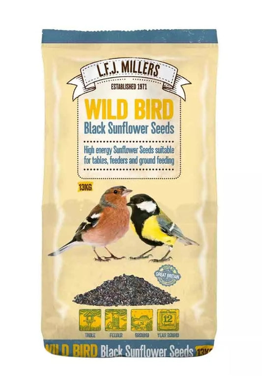 LFJ Millers Black Sunflower Wild Bird Food, 13kg