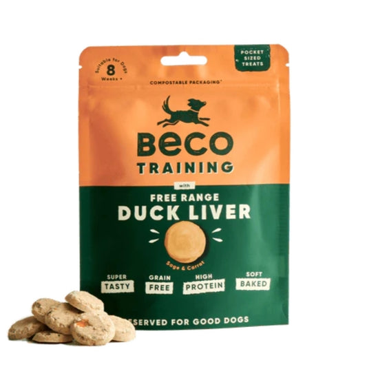 Beco Free Range Duck Liver Dog Treats with Sage & Carrot 60g