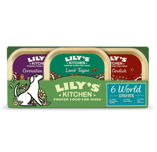Lily's Kitchen World Dishes Adult Wet Dog Food Multipack Tray 6 x 150g