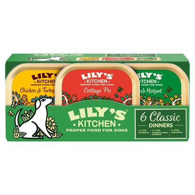 6x150g Classic Trays Multipack Lily's Kitchen Wet Dog Food