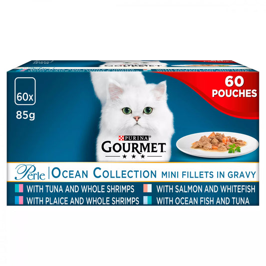 Gourmet Perle Wet Cat Food Ocean Collection 60x85g