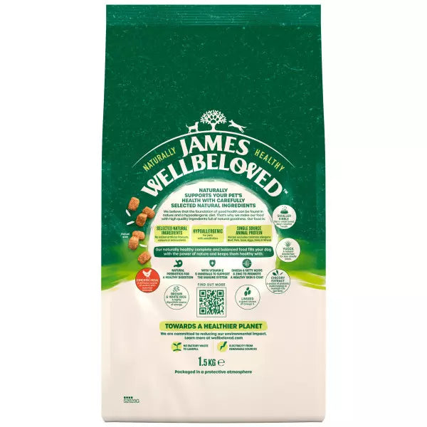 James Wellbeloved Small Breed Dry Adult Dog Food Chicken and Rice