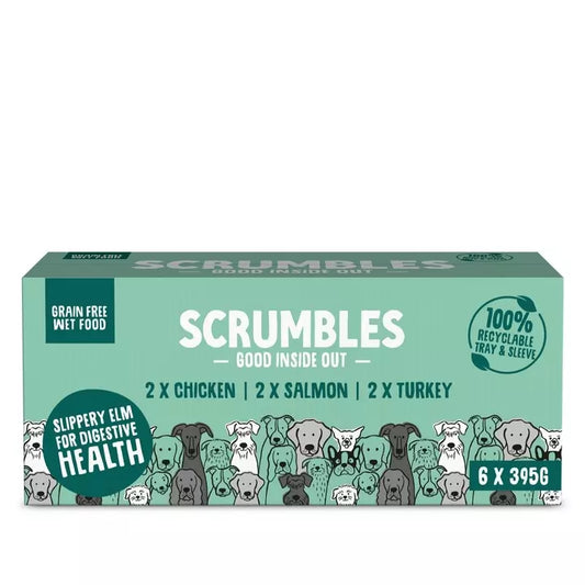 Scrumbles Grain Free Complete Natural Wet Dog Food Multipack 6 x 395g