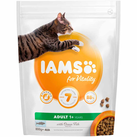 IAMS Adult Cat Food 800g - Ocean Fish - Pets Universe