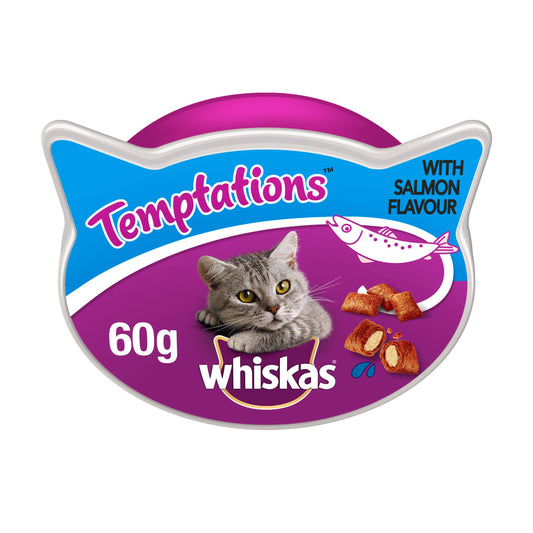 Whiskas Temptations Cat Treat Biscuits with Salmon Flavour 60g - Pets Universe