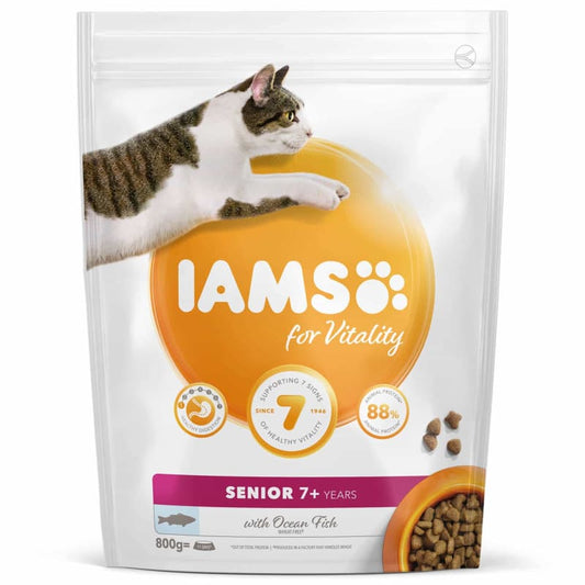 IAMS Senior Cat Food 800g - Ocean Fish - Pets Universe