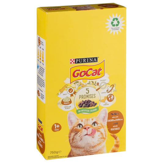 Purina Go-Cat Food - Chicken & Turkey 750g - Pets Universe
