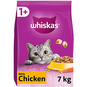 Whiskas 1+ Chicken Dry Adult Cat Food 7kg