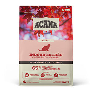 Acana Complete Dry Adult Cat Food for Indoor Entree Chicken Turkey & Herring