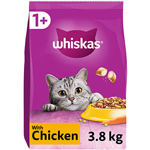 Whiskas Dry 1+ Adult Cat Food Chicken 3.8kg