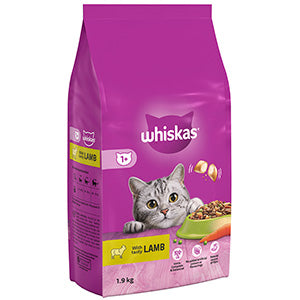 Whiskas Dry 1+ Adult Cat Food Lamb 1.9kg