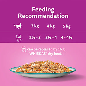 Whiskas Wet 1+ Adult Cat Food Catch of the Day Mix in Gravy 12x85g Pouches