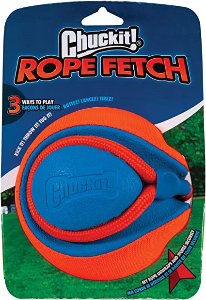 Chuckit! Rope Fetch Dog Tug Toy Durable Dog Ball On Rope Fetch Toy - Pets Universe