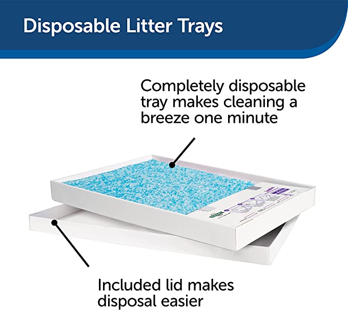 PetSafe ScoopFree Replacement Crystal Cat Litter Tray, Self-Cleaning Automatic Cat Litter Box Tray Refills - Dust Free Non-Clumping, Odour Control ,Pack of 3 - Pets Universe