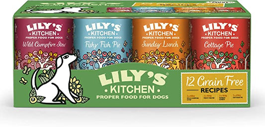 Lily's Kitchen Natural Grain Free Multipack - Complete Adult Wet Dog Food (12 x 400g)