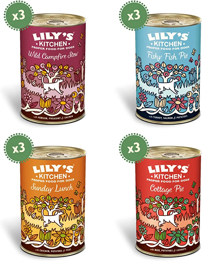 Lily's Kitchen Natural Grain Free Multipack - Complete Adult Wet Dog Food (12 x 400g)