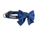 Luxury Royal Blue Velvet Set Small Dog Harness, Collar - Pets Universe