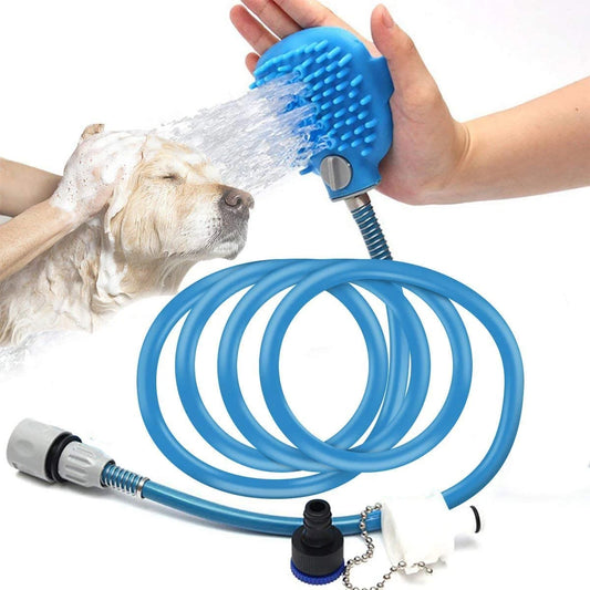 Pet Bath Shower Grooming Brush with Shampoo Dispenser, Suitable for Outdoor - Pets Universe