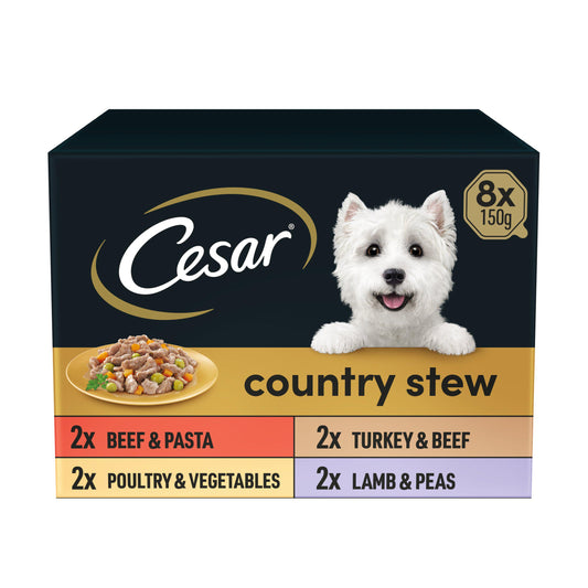 Cesar Country Stew Adult Wet Dog Food Trays Special Selection 8 x 150g - Pets Universe