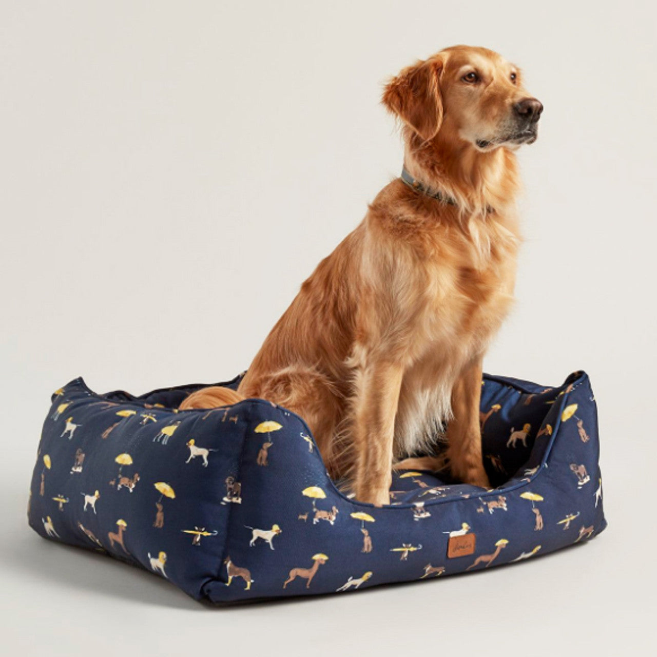 Joules Sleeping Dogs Print Dog Box Bed - Small - Pets Universe