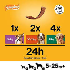 Pedigree Schmackos Mega Pack - Dog treat multipack with beef, lamb and poultry flavours, 5 x (22 Pc / 158 g) = 790 g - Pets Universe