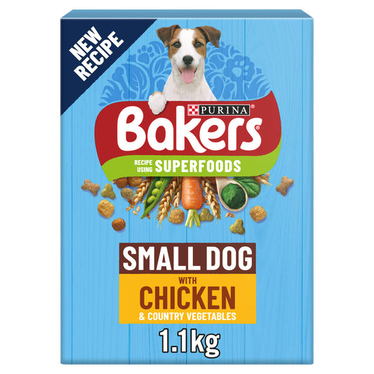 Bakers Small Dry Dog Food Chicken and Veg 1.1kg - Pets Universe