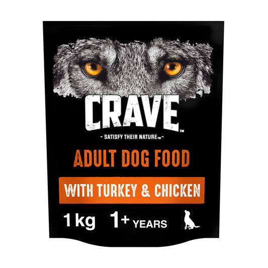 Crave Natural Grain Free Adult Complete Dry Dog Food Lamb & Beef 1kg - Pets Universe
