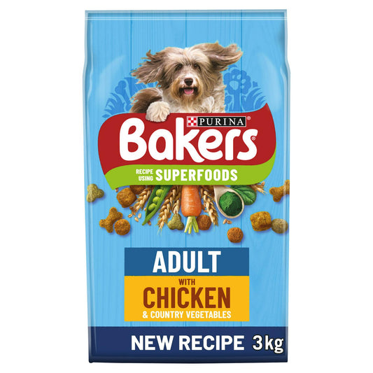 Bakers Dry Dog Food Chicken and Veg 3kg - Pets Universe