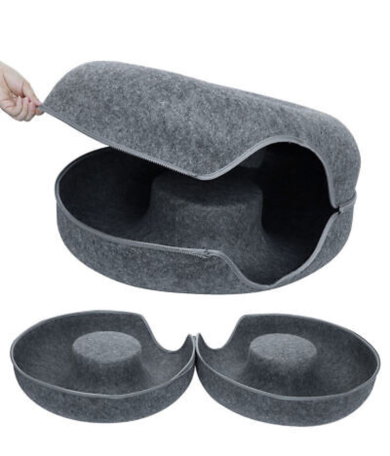 Cat Tunnel Detachable Scratch Resistant Donut Cat House Bed for Small Pets Rabbits, Kittens, and Dogs - Pets Universe