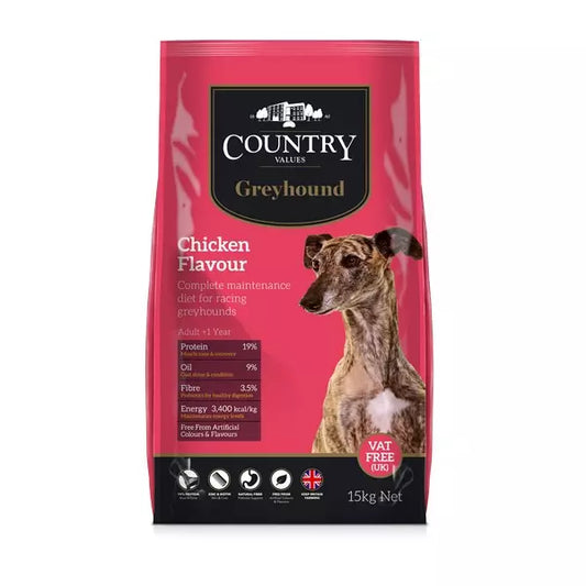 Burgess Country Values Chicken Flavour Greyhound Dog Food 15kg - Pets Universe