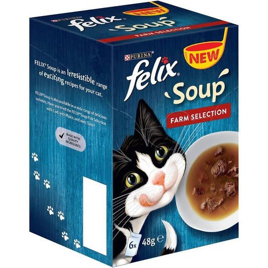 Felix Soup Cat Food Farm Selection 6 x 48g - Pets Universe