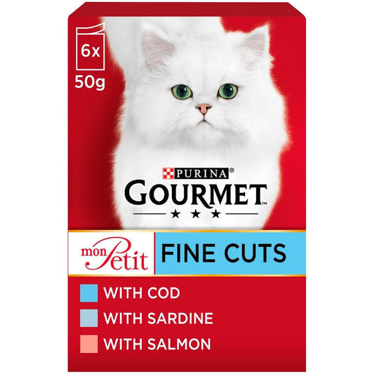 Gourmet Mon Petit Cat Food 6 x 50g - Fish Sardine - Pets Universe