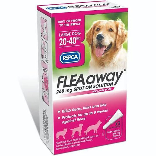 RSPCA FLEAaway Large Dog Flea Treatment 3 x 268mg - Pets Universe